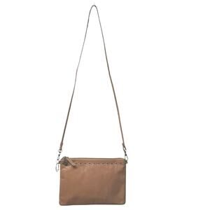 The Sak On The Go Brown Leather Convertible Shoulder Crossbody Wristlet Bag